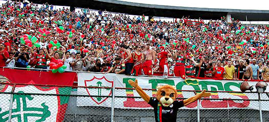 Festa da torcida no Estadio do Canindé