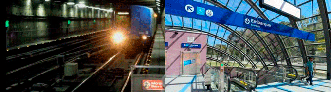 Estação de Metrô Portuguesa Tietê Santana - Linha 1 Azul
